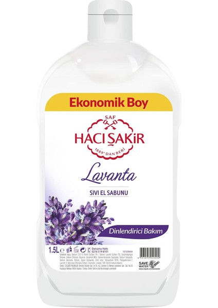 Hacı Şakir Sıvı Sabun, LAVANTA,1500 ml fiyatları