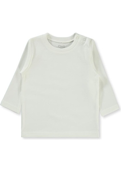 Civil Baby 3-9 Ay Unisex Tek Üst - Ekru 6-9 Ay fiyatları