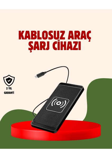 Kablosuz Manyetik Araç Şarj Pedi – Hızlı, Güvenli, Isınma Korumalı Tasarım
