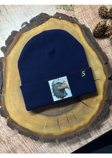 Erkek Kadın Unisex Bere Kışlık Şapka – Kışlık Kalın Triko Kartal Hayvan Figürlü Şık Bere modelleri