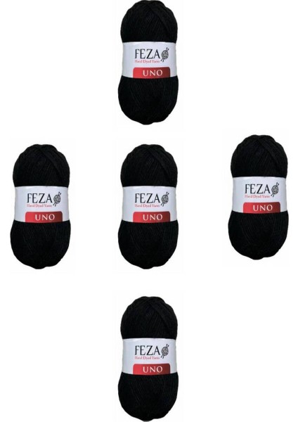 Uno Fantezi El Örgü Ipliği, 100 Gr, 200 M (5 Adet)