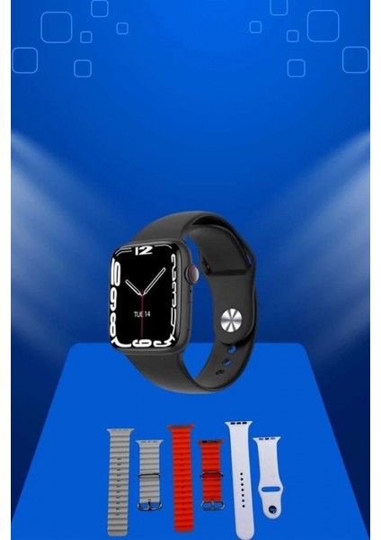 Akıllı Saat Arama Görüşme Bildirim Görme Uyku ve Sağlık Takibi Nabız Ölçer 3 Kordon Hediyeli indirimleri