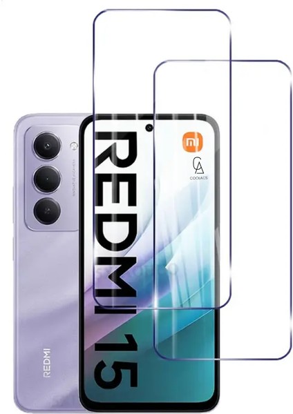 Xiaomi Redmi 15 ile Uyumlu Ekran Koruyucu Şeffaf Temperli Kırılmaz Cam Ekran Koruyucu 2 Adet modelleri