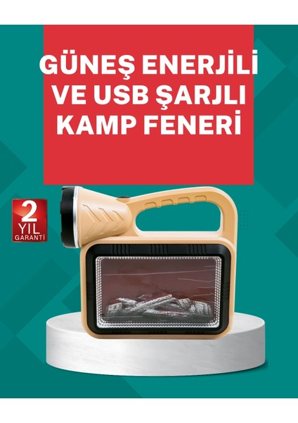 Alev Efektli Güneş Enerjili Lamba – Su Geçirmez