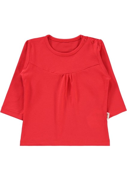 Civil Baby Önü Parçalı 6-18 Ay Kız Tek Üst - Kırmızı 6-9 Ay fiyatları