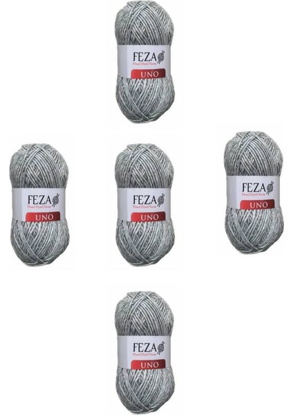 Uno Fantezi El Örgü Ipliği, 100 Gr, 200 M (5 Adet)