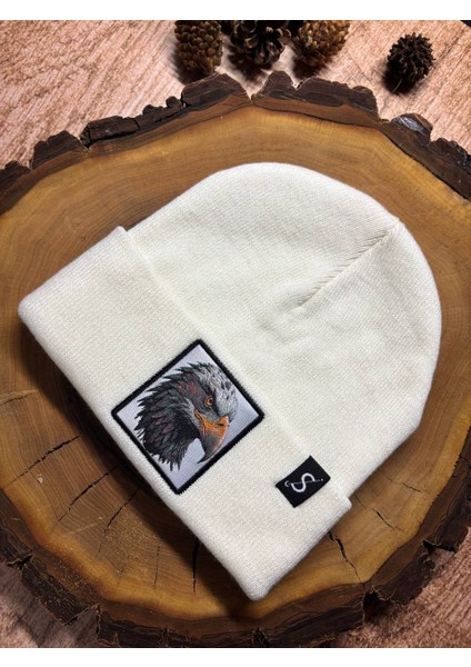 Erkek Kadın Unisex Bere Kışlık Şapka – Kışlık Kalın Triko Kartal Hayvan Figürlü Şık Bere modelleri