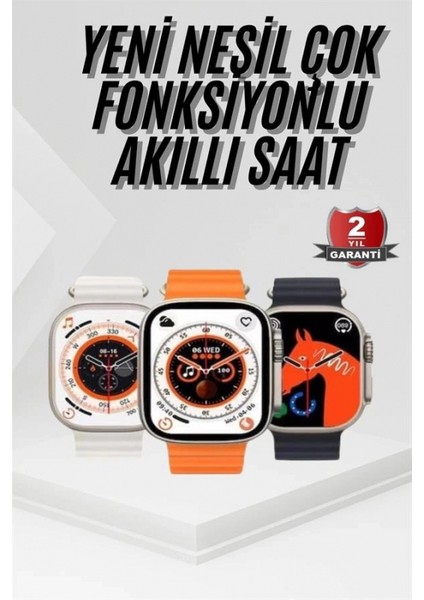2025 Model Akıllı Saat Kordon Hediyeli Çağrı Cevaplama Uzun Pil Süreli Android Ios Uyumlu fiyatları