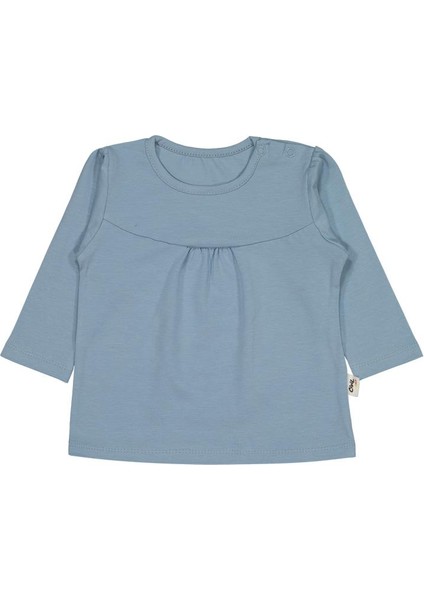 Civil Baby Önü Parçalı 6-18 Ay Kız Tek Üst - MAVI12-18 Ay