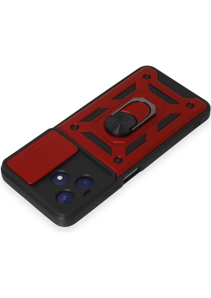 Realme C53 Kılıf Pars Lens Yüzüklü Silikon - Kırmızı modelleri