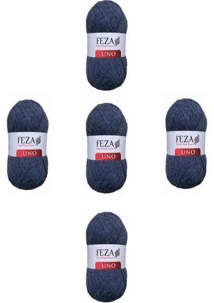 Uno Fantezi El Örgü Ipliği, 100 Gr, 200 M (5 Adet)