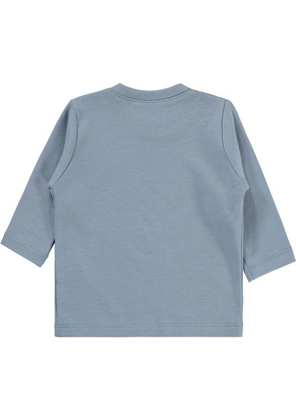 Civil Baby 3-9 Ay Unisex Tek Üst - Mavi 3-6 Ay