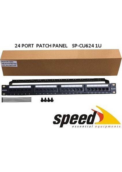 Speed SP-CU624 24 Port Utp Cat6 Patch Panel