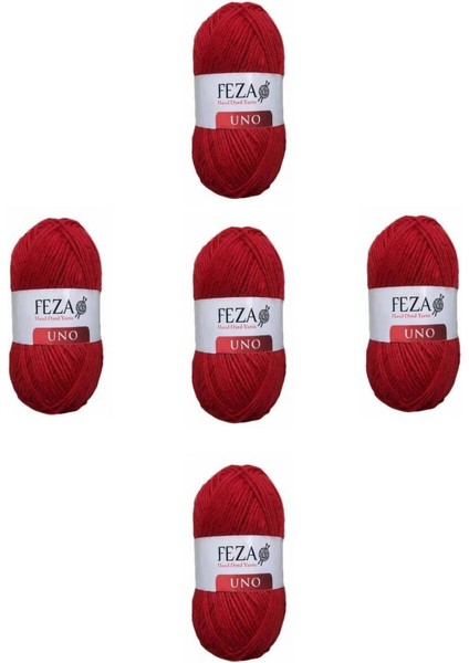 Uno Fantezi El Örgü Ipliği, 100 Gr, 200 M (5 Adet)