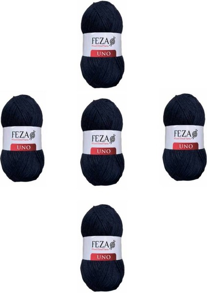 Uno Fantezi El Örgü Ipliği, 100 Gr, 200 M (5 Adet)