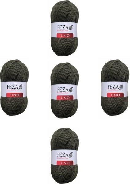 Uno Fantezi El Örgü Ipliği, 100 Gr, 200 M (5 Adet)