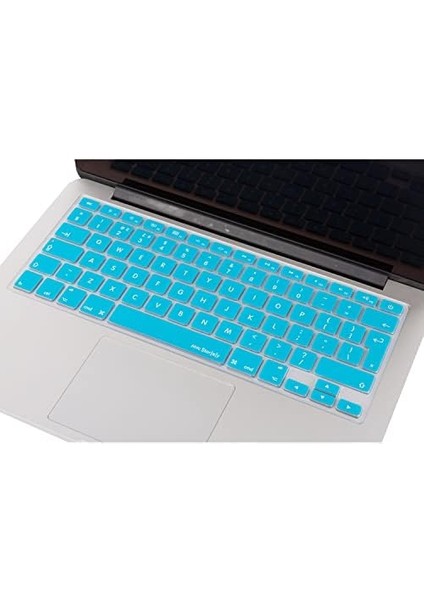 MacBook Silikon Klavye Kaplama Ince Silikon Film Kılıf Air Pro Eski USB Li Modeller 2008-2017 Yılı Uyumlu Avrupa Ingilizce Uk Enter Dizilim Koryucu Film Açık Mavi modelleri