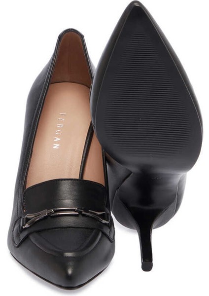 Siyah Hakiki Deri Kadın Stiletto - K24I1AY67465-A23