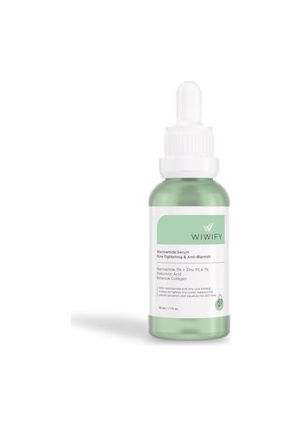 Wıwıfy Gözenek Sıkılaştırıcı Anti Akne Ton Eşitleyici Botanikal Kolajen Serum (Niacinamide 5%+Zınc Pca 1%) Nıacınamıde Serum