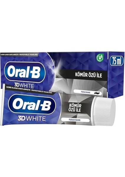 Oral-B Pro 3D White Kömür Özlü Diş Macunu 75 ml