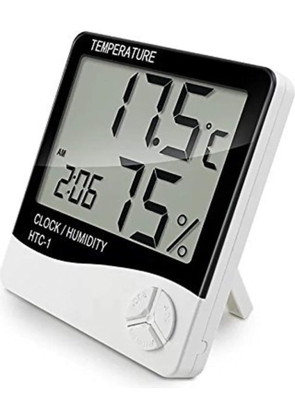 J52YT1927 Masaüstü Termometre Nem Ölçer Saat