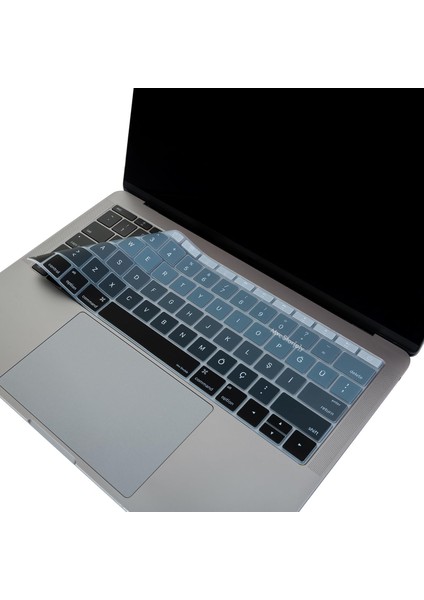 MacBook Klavye Koruyucu Us Ingilizce Amerikan-Return-Enter-Için Türkçe Çeviri Baskı Pro 13INÇ A1708, MacBook A1534 12INÇ Uyumlu, Ultra Ince Hafif Yıkanabilir Klavye Filmi Siyah Gri