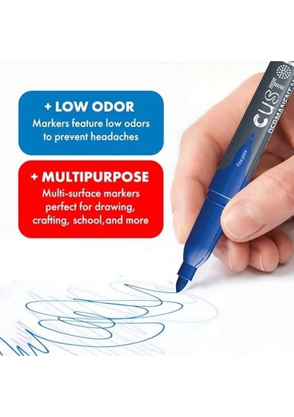 512511 Permanent Marker, Ince Uclu, Askili Paket 12'li modelleri