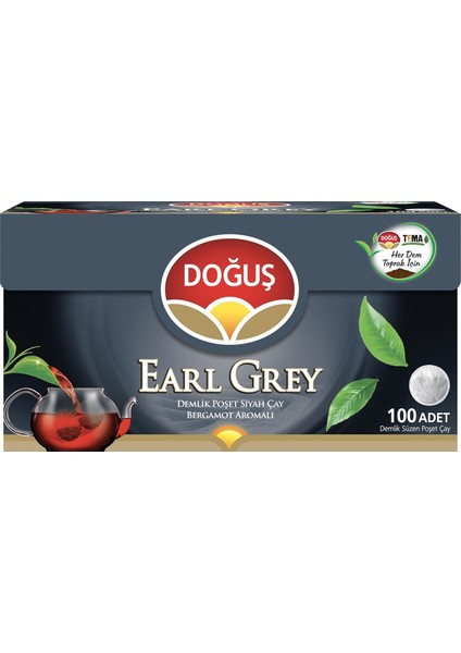 Doğuş Çay Earl Grey Demlık Poset 100 * 3.2 gr