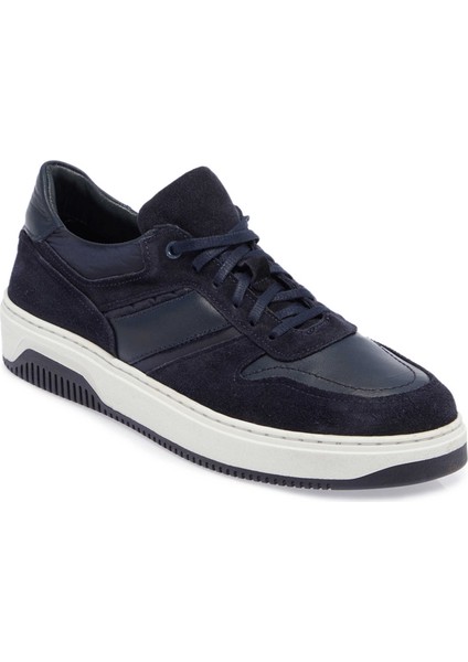 Lacivert Deri-Tekstil Erkek Sneaker - E24I1AY56901-W32 indirimleri