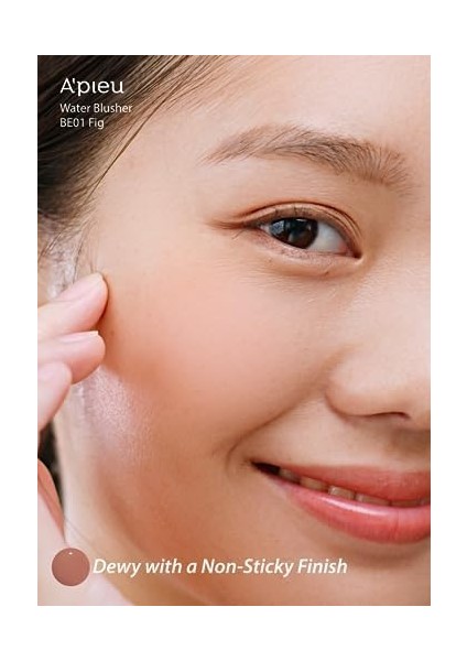 A'pıeu Meyve Kokulu, Nemlendirici, Doğal Görünümlü Sıvı Allık Juicy-Pang Water Blusher BE01 modelleri