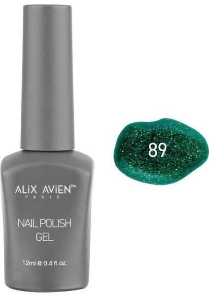 Alıx Avıen Işıltılı Yeni Yıl Yeşili Kalıcı Oje 89-Yoğun Renk Veren Jel Oje 12 Ml-Nail Uv Gel Polish 89 fiyatları