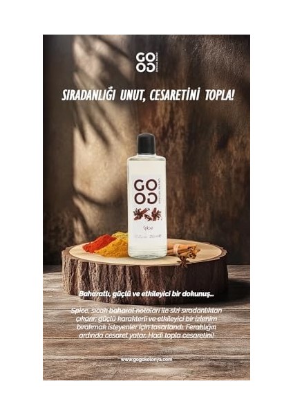Gogo Spice Kolonya 250ML Cam Şişe fiyatları