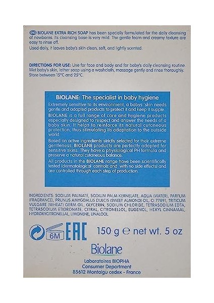 Biolane Lipid Zengini Sabun 150 gr modelleri