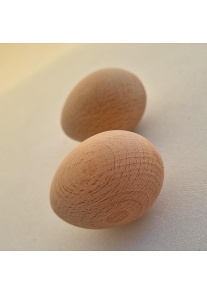 Dıy Waldorf Ahşap Yumurta Egg 2 Adet