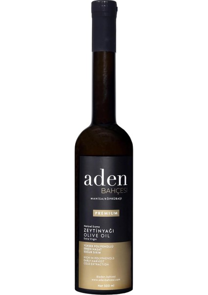 Aden Bahçesi Premium Trilye Erken Hasat Soğuk Sıkım Natürel Sızma Zeytinyağı 500 ml Cam Şişe - 2023 Türkiye'nin En Iyisi Ödüllü - 393 Yüksek Polifenol - 0.15 Asit - Sofralık -%100 Doğal-Vegana Uygun modelleri