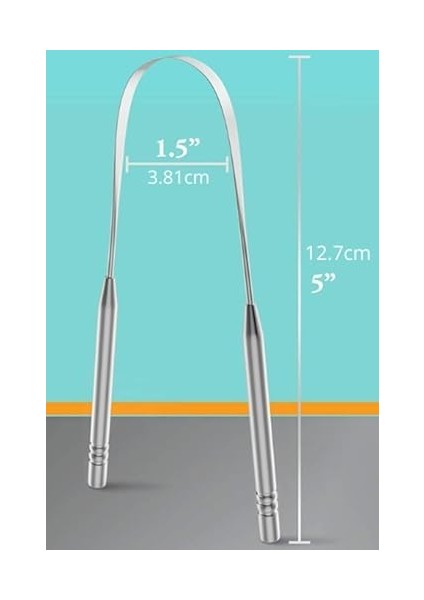 Hombak 1 Adet Metal Dil Temizleme Aparatı Ayurveda Dil Kazıma Çubuğu Ağız Kokusu Önleyici Ağız Duşu