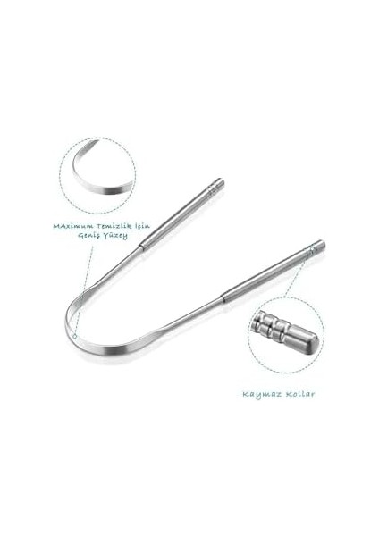 Hombak 1 Adet Metal Dil Temizleme Aparatı Ayurveda Dil Kazıma Çubuğu Ağız Kokusu Önleyici Ağız Duşu fiyatları