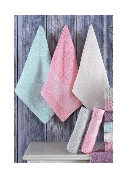 Tekstil | 12'li 30X50 cm El ve Yüz Havlu Seti | Mutfak Havlusu Renkli fiyatları