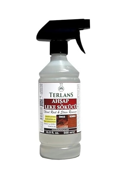 Terlans Ahşap Leke Sökücü 500 ml Oksitlenme Kararma ve Pas Lekesi Için fiyatları