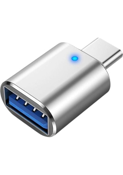 USB C - USB Adaptörü, USB Type C - USB 3.0 Adaptörü, LED Göstergeli, Dizüstü Bilgisayar, Monitör ve Diğer Type C Cihazlarla Uyumlu