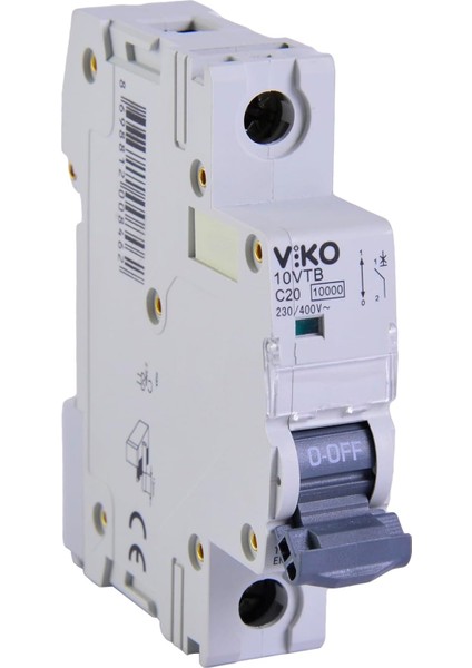 10VTB-1C20 Otomatik Sigorta 10KA C Tipi 1 Kutup 20A