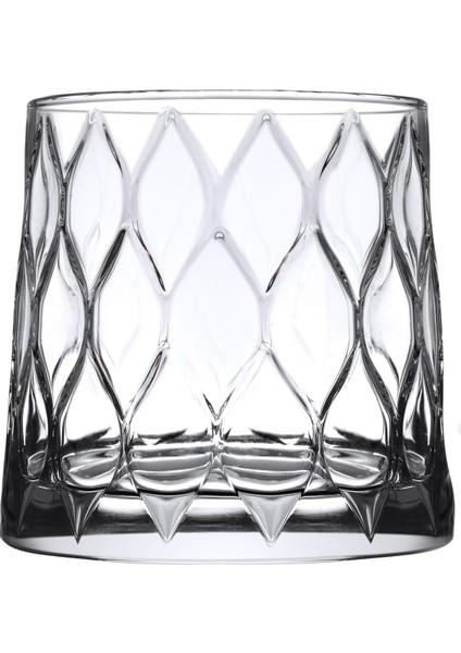 Leafy Cam Viski Bardağı, 4 Parça, Şeffaf, 300 cc