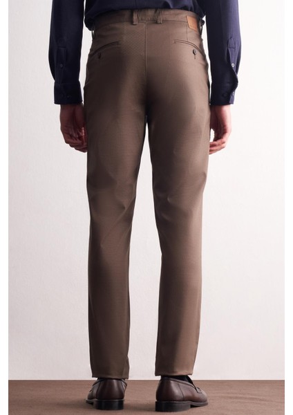 Kahverengi Yan Cep Düz Paça Pamuklu Comfort Fit Chino Casual Pantolon 1003255167 fırsatları