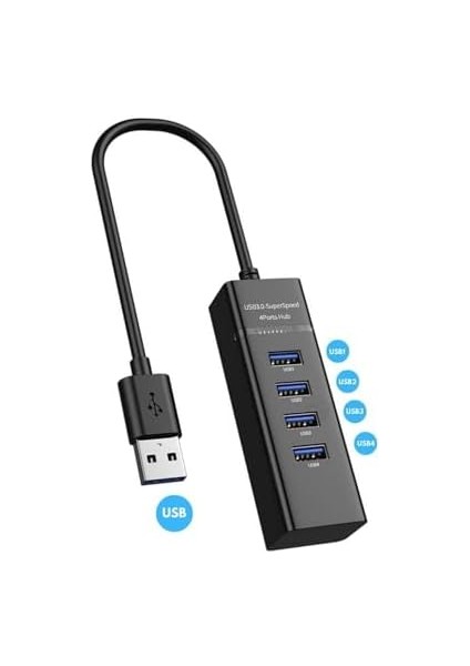 USB 3.0 Hub Çoğaltıcı 4'lü 5gbps Super Speed USB Çoklayıcı 30 cm Kablolu fiyatları