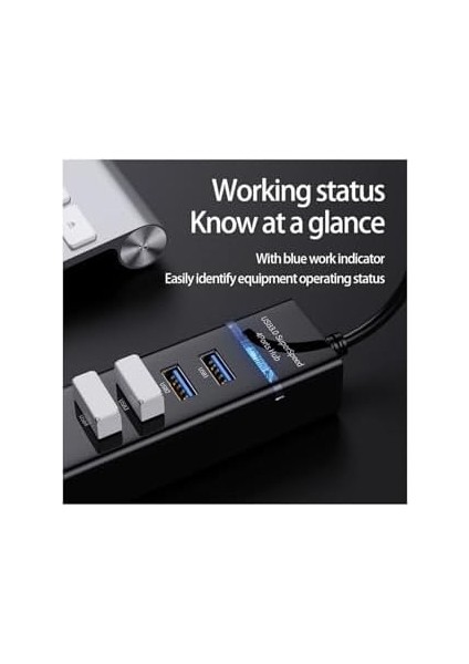USB 3.0 Hub Çoğaltıcı 4'lü 5gbps Super Speed USB Çoklayıcı 30 cm Kablolu modelleri