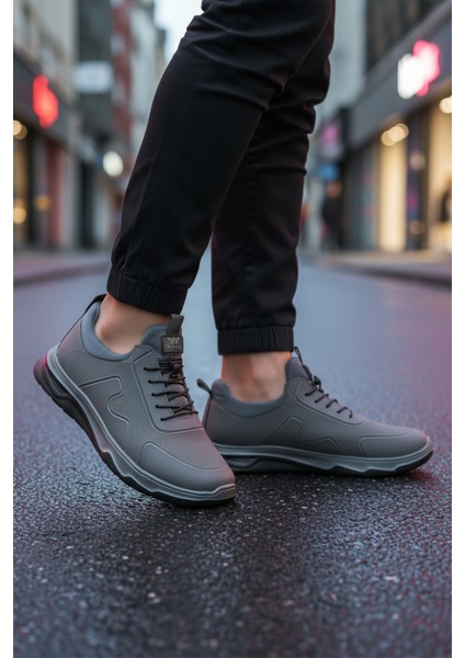 Füme Lastik Bağcıklı Hafif Esnek Erkek Spor Ayakkabı Kaif 2323 M modelleri