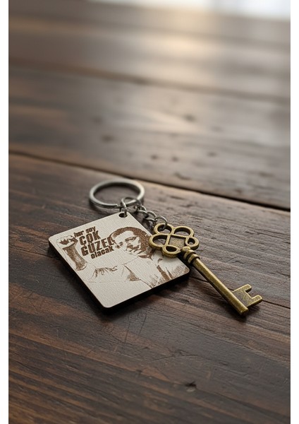 Ekrem Imamoğlu "her Şey Çok Güzel Olacak" Sloganlı Lazer Kazıma Ahşap Anahtarlık - 4X5CM Özel Boyut fırsatları