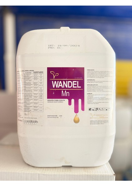 Wandel Mn Sıvı Mangan Sülfat Içerikli Gübre Çözeltisi 20 Litre