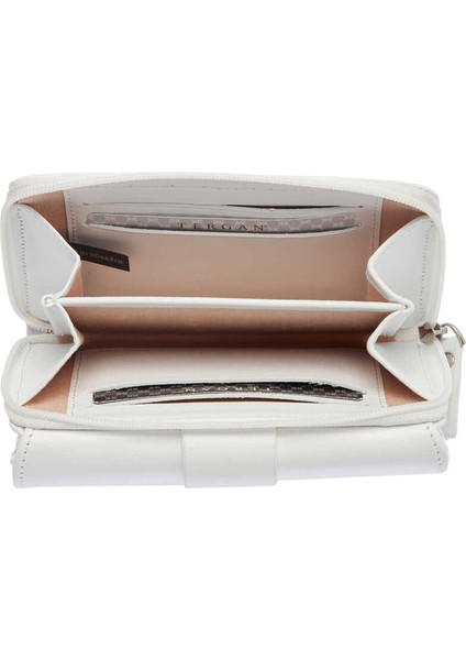 Beyaz Hakiki Deri Kadın Cüzdan - S1CB00005813-B58