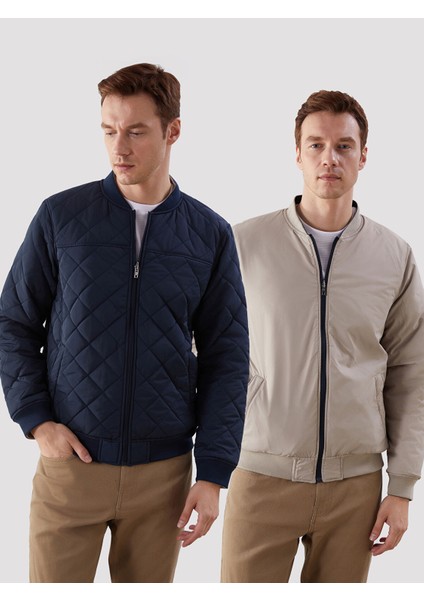 Yeni Sezon Standart Kalıp Kolej Yaka Erkek Mont